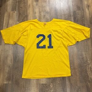 Vintage Yellow and blue Michigan colors retro jersey